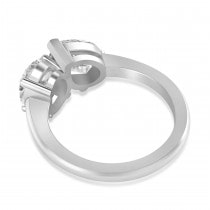 Oval/Pear Lab Grown Diamond Toi et Moi Ring 14k White Gold (4.50ct)