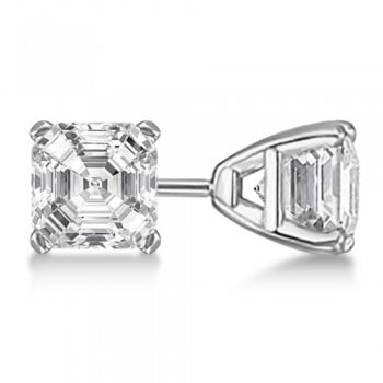 Asscher-Cut Diamond Stud Earrings