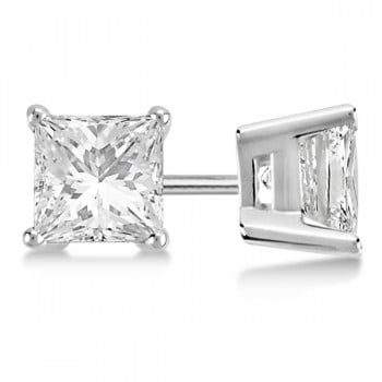 Princess-Cut Diamond Stud Earrings