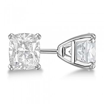 Cushion-Cut Diamond Stud Earrings