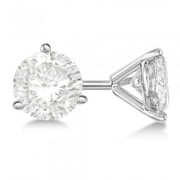 3-Prong Martini Round-Cut Diamond Stud Earrings